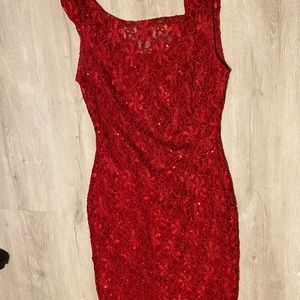 Sparkly red dress